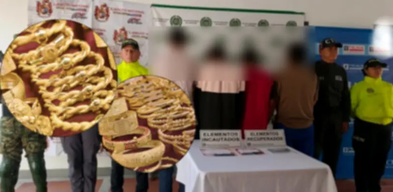 Desarticulan a 'Los Caminantes': banda que robaba joyas de oro en El Socorro, Santander