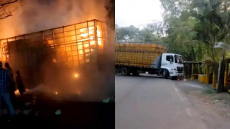 Disidentes de Farc roban y queman vehículos en Jamundí, Valle