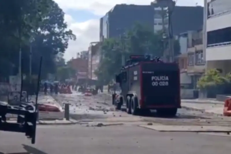 Disturbios en la Universidad Pedagógica de Bogotá dejan calles afectadas