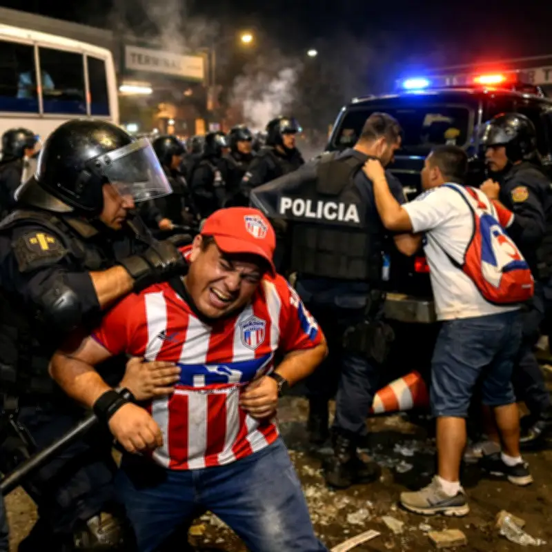Doce hinchas del Junior detenidos en Paraguay tras violentos disturbios previos a la Copa Libertadores