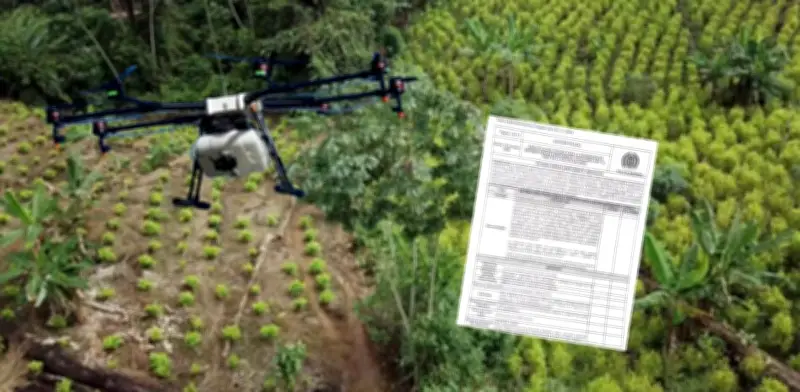 Drones para fumigación con glifosato siguen en tierra pese a meta de 1.000 hectáreas para abril