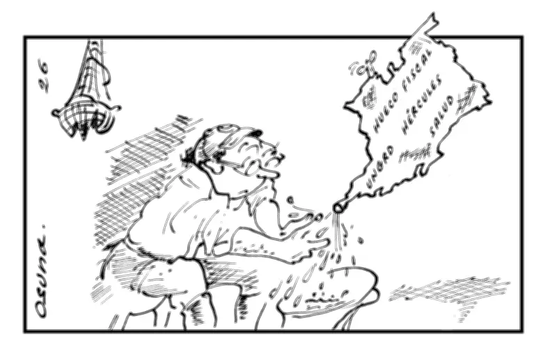 El lavatorio de manos: una caricatura política que critica la corrupción en Colombia