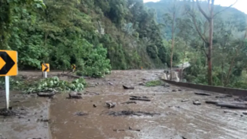 Emergencia por lluvias en Cundinamarca: 17 puntos críticos y vías cerradas