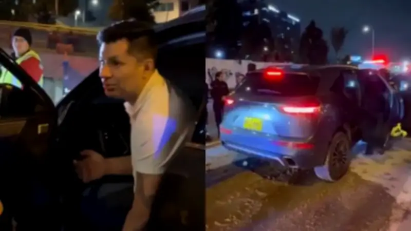 Empresario Dairo Mora detenido por chocar varios vehículos en estado de embriaguez en Bogotá