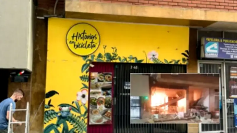 Explosión e incendio en restaurante de Cali obliga a suspender operaciones