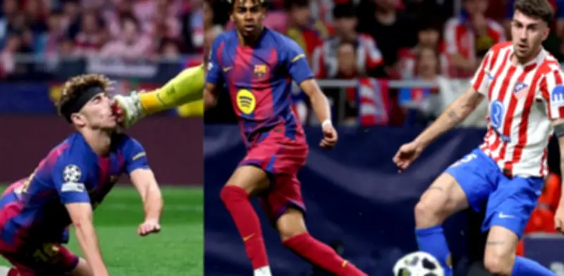 Fermín López recibe brutal golpe en Champions: Barcelona reclama penalti tras choque con Musso