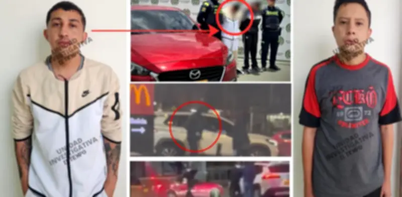 Fiscalía no pudo acusar en 2025 a hombre recapturado con Mazda rojo usado en hurto de McDonald's en Bogotá
