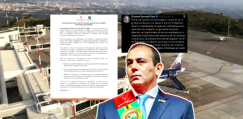 Gobernador de Santander despliega helicóptero para reactivar aeropuerto bloqueado en Bucaramanga