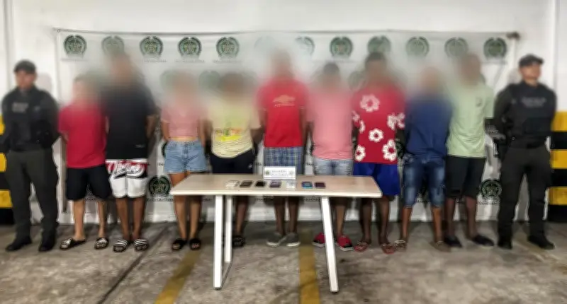Golpe a red de extorsión 'Los Costeños' en Barranquilla: nueve capturados