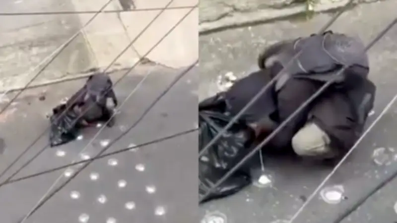 Habitante de calle arranca reductores de velocidad en Bogotá y genera indignación ciudadana