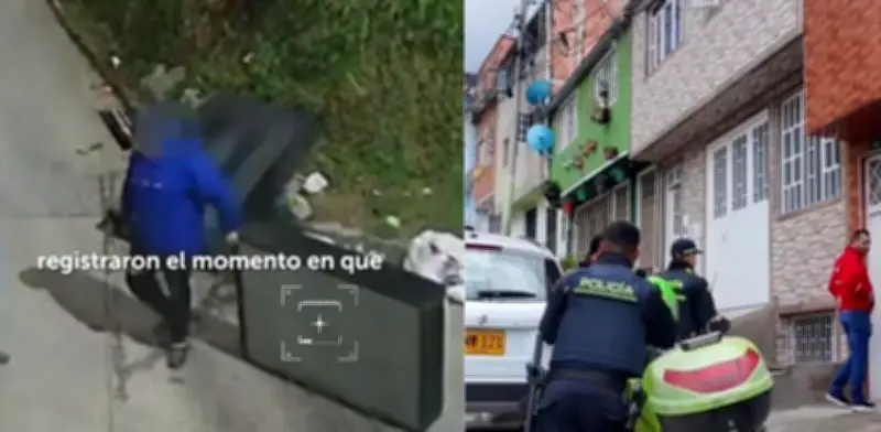 Hombre grabado botando cama en Bogotá recibe comparendo tras rastreo con drones y cámaras