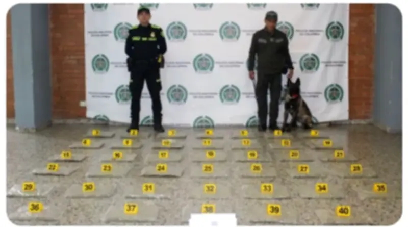 Incautan más de 20 kilos de marihuana en el aeropuerto El Dorado