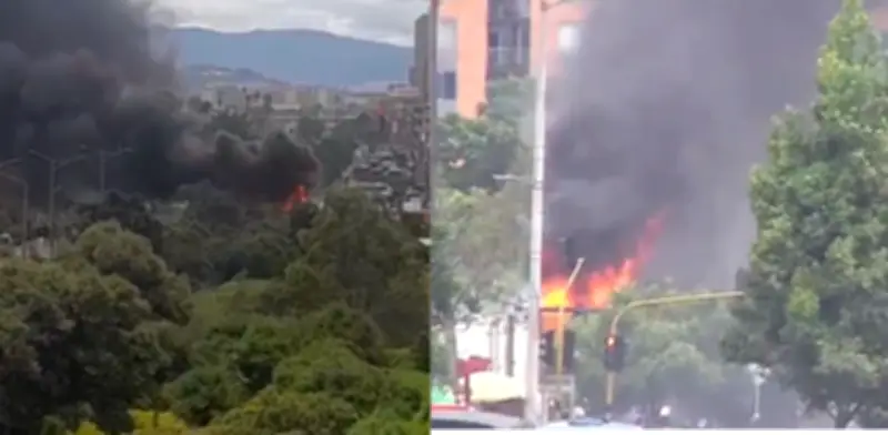 Incendio de tractocamión en avenida Ciudad de Cali, sur de Bogotá