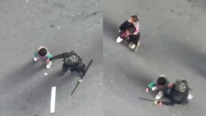 Indígenas usaron niños como escudo en protestas en Bogotá