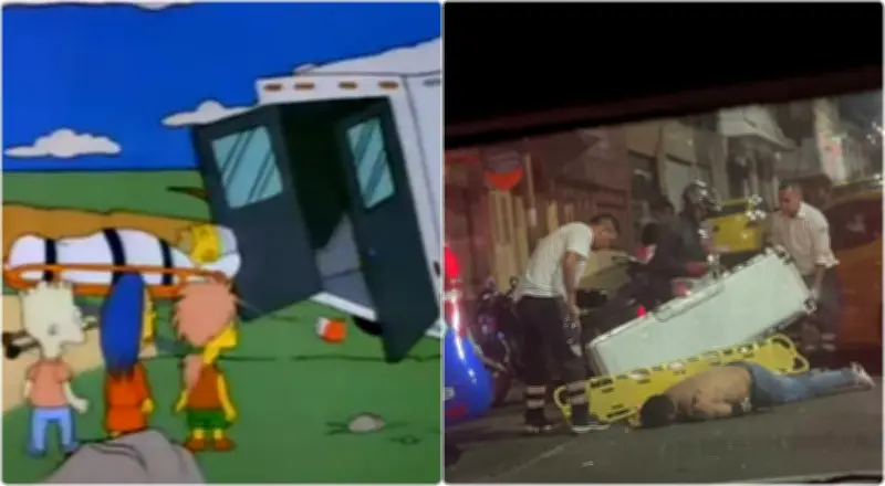 Indignación en Fusagasugá: motociclista cae de ambulancia en pleno traslado