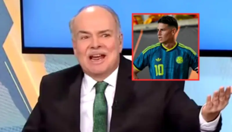 Iván Mejía cuestiona versión oficial sobre enfermedad de James Rodríguez en la Selección