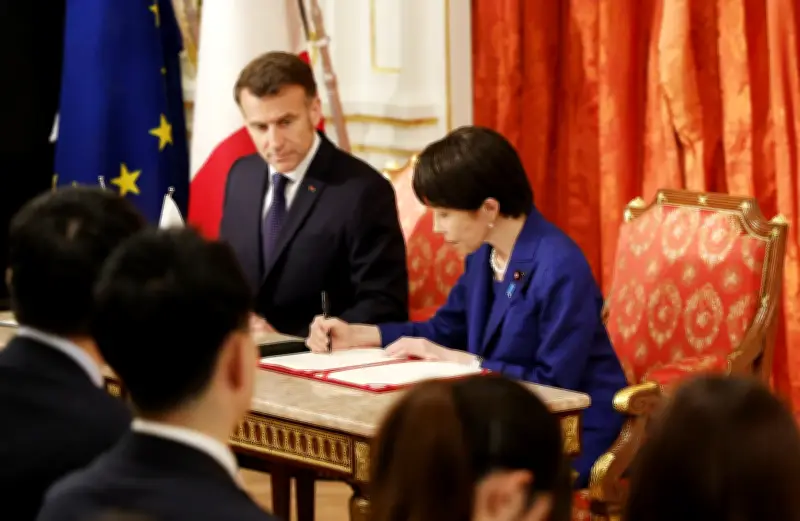 Japón y Francia fortalecen cooperación en energía nuclear, IA y defensa durante visita de Macron