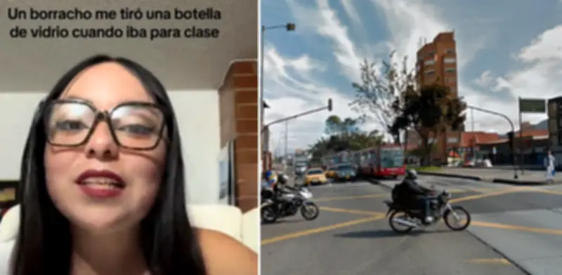 Joven denuncia ataque con botella en la avenida Caracas de Bogotá