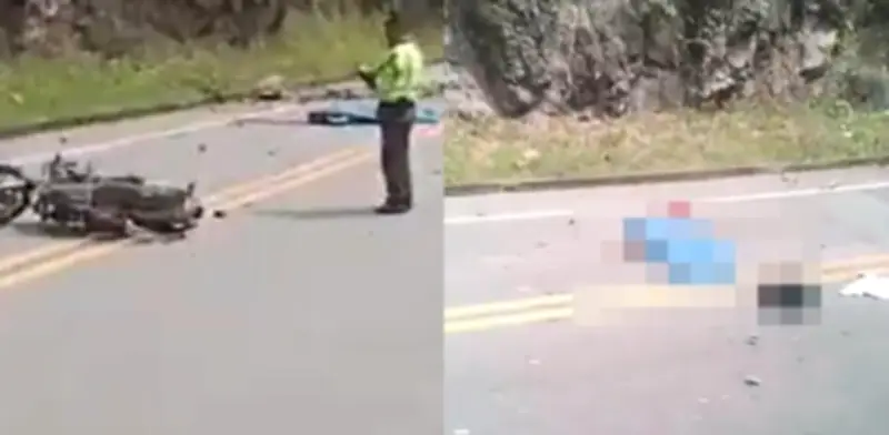 Joven motociclista fallece tras impacto de rocas en vía La Pintada-Supía, Caldas