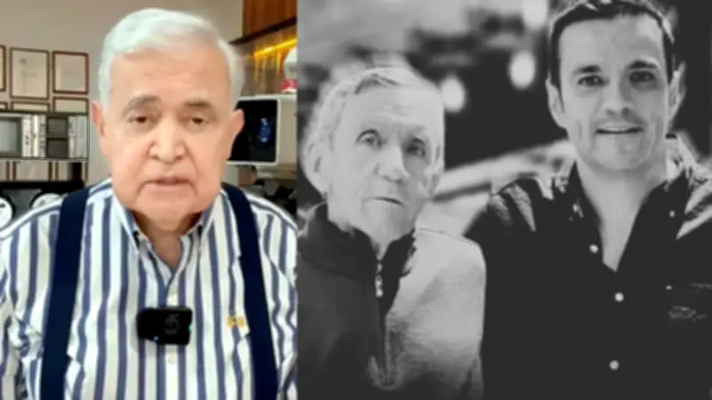 Juan Diego Alvira recibe pésame de Jorge Barón tras fallecimiento de su padre