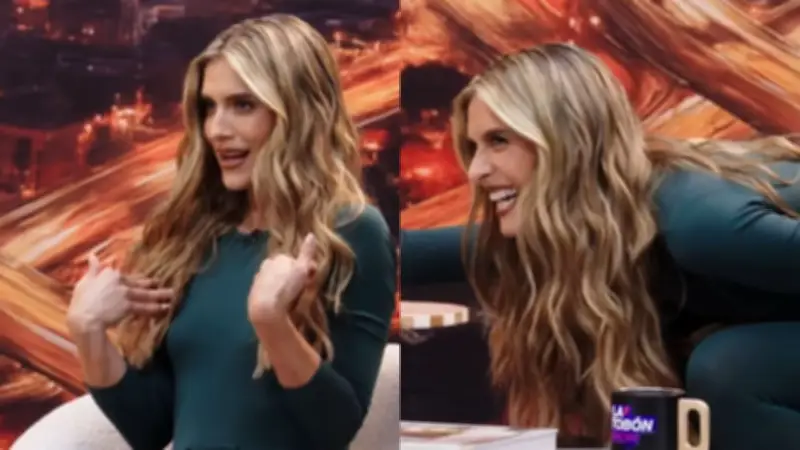 Laura Tobón genera debate al mostrar mancha de sudor en entrevista viral