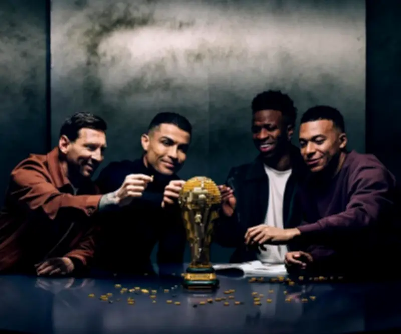 Lego lanza colección del Mundial 2026 con Messi, Cristiano, Mbappé y Vinícius por $1 millón