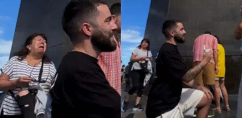Madre interrumpe pedida de matrimonio en Cristo Redentor y se vuelve viral en TikTok
