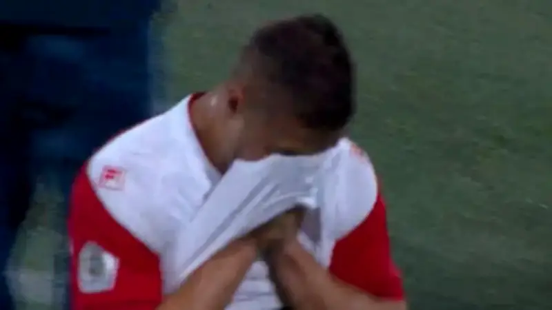 Mateo Puerta de Santa Fe aclara sustitución temprana y llanto en partido contra Tolima