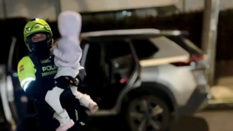 Megaoperativo en Bogotá rescata a niña de 7 años tras robo de camioneta