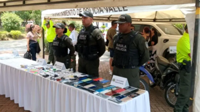 Megatoma policial en Buga desarticula bandas criminales con 80 capturados y armas incautadas