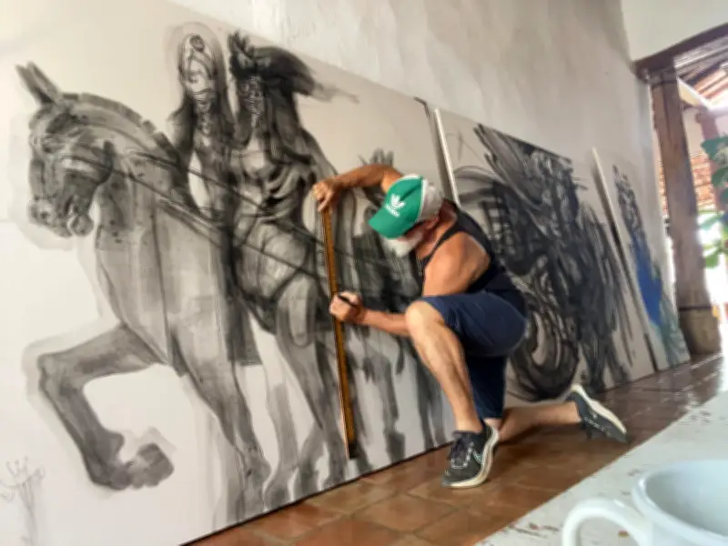 MenesesPimiento lleva su universo ancestral a Bucaramanga en dos exposiciones simultáneas