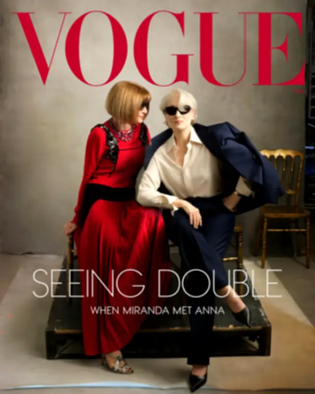 Meryl Streep y Anna Wintour protagonizan portada de Vogue para promocionar 'El diablo viste a la moda 2'