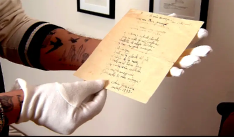 Miguel Poveda descubre poema inédito de García Lorca en manuscrito adquirido en Alemania