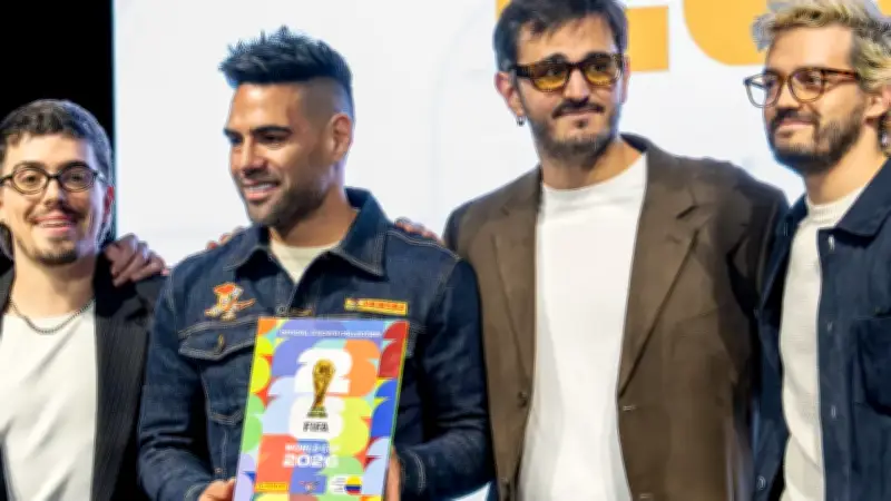 Morat y Falcao lanzan el álbum del Mundial 2026 en Bogotá