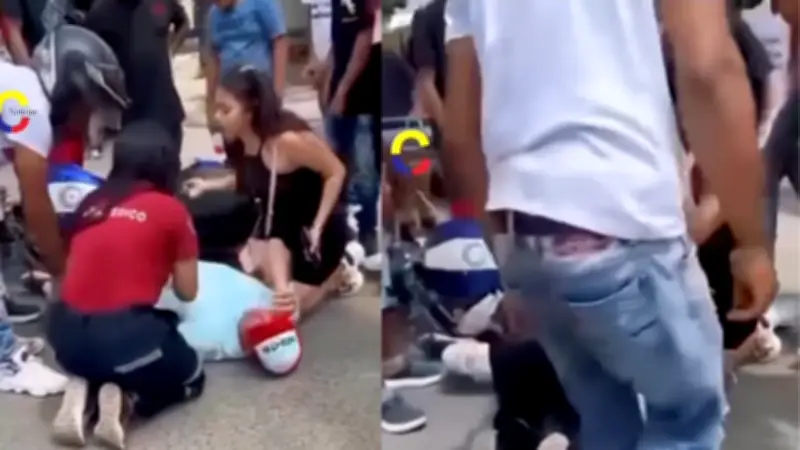 Mujer exige clave del celular a su pareja accidentada en plena emergencia