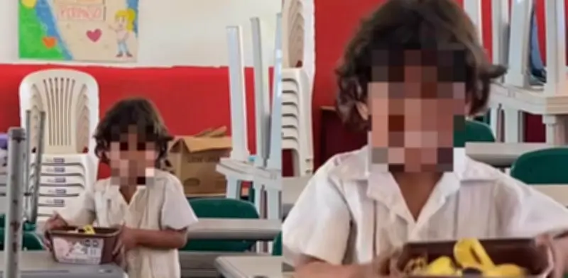 Niño campesino conmueve a miles al regalar bananos de su cosecha a su profesora rural