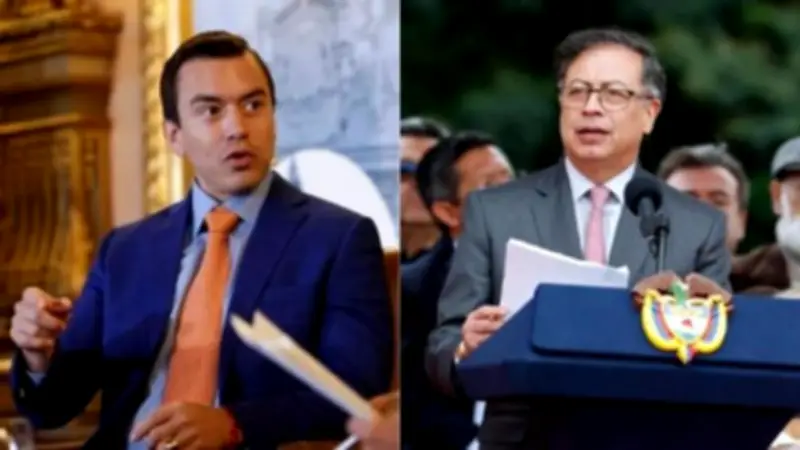 Noboa acusa a Petro de incursión de guerrilleros colombianos en Ecuador