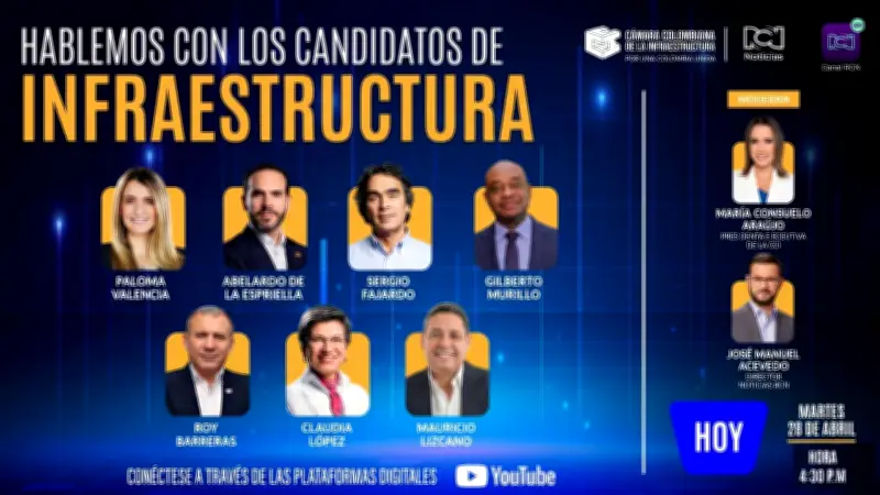 Noticias RCN lanza 'Hablemos con los candidatos' sobre infraestructura
