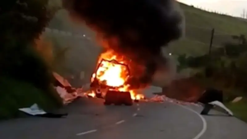 Nueva explosión de camión en la vía Panamericana entre Popayán y Santander de Quilichao