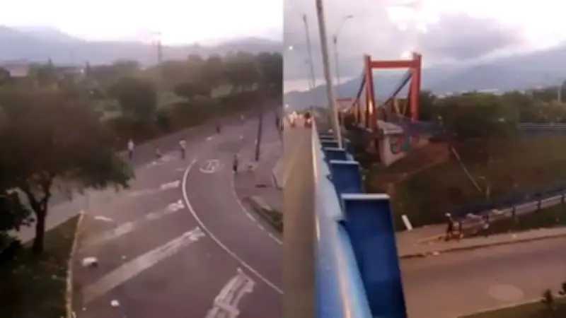 Nuevo caso de güireo en Cali: Jóvenes se enfrentan con piedras y palos en hora pico