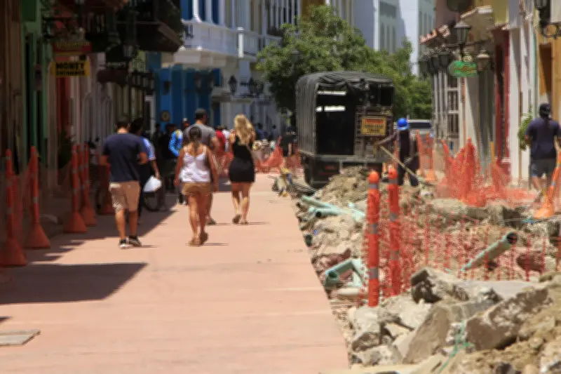Obras en Calle Media Luna de Getsemaní alcanzan el 70% de avance en Cartagena