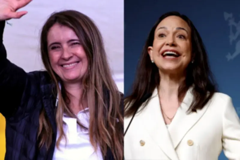 Paloma Valencia elogia a María Corina Machado como 'heroína' en videollamada durante campaña