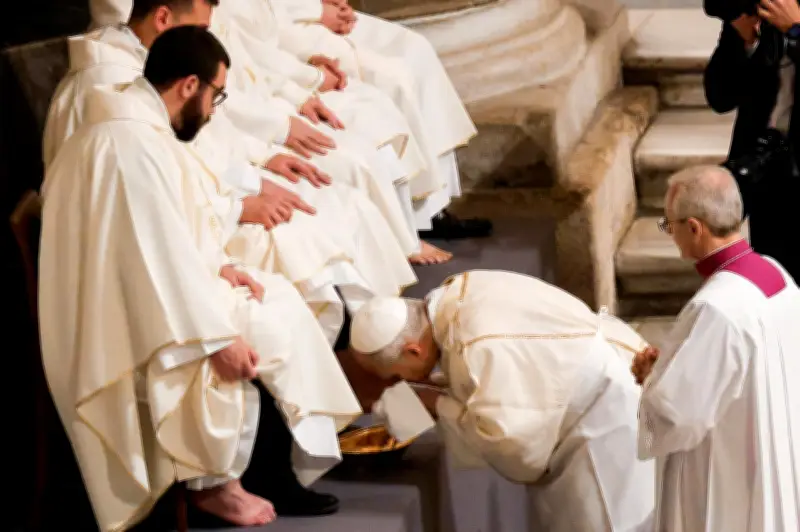 Papa León XIV en su primer Jueves Santo: reflexión sobre la misión de la Iglesia y emotivo lavatorio de pies