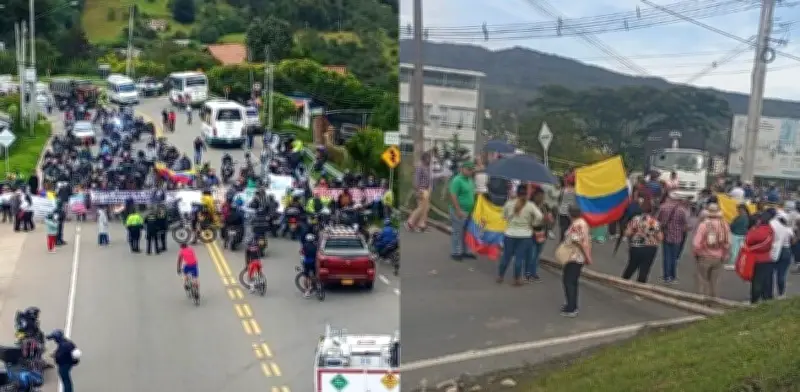 Paro nacional paraliza Colombia: bloqueos en Quindío, Boyacá, Cundinamarca y Santander por protestas catastrales