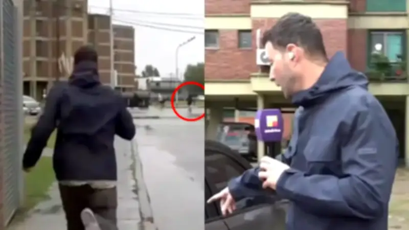 Periodista de A24 persigue ladrones en vivo durante cobertura de inundaciones en Argentina