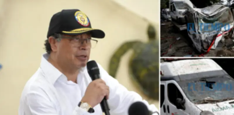 Petro pide investigar si explosivos de atentado en Cauca vinieron de Ecuador