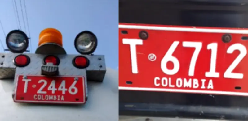 Placas rojas en Colombia: ¿qué significan y cómo funcionan?