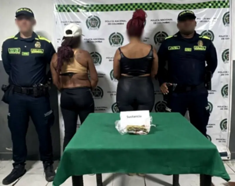 Policía de Cartagena captura a dos mujeres con 300 dosis de marihuana en La Boquilla
