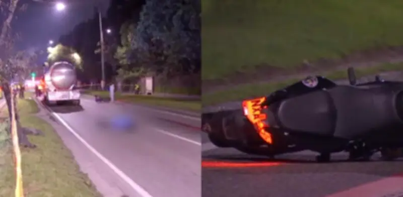 Policía muere atropellado en Bogotá tras resbalar con aceite en la Avenida Boyacá