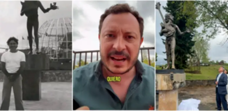 Polémica en Quindío por entrega de estatua de John Lennon por exnarcotraficante Carlos Lehder